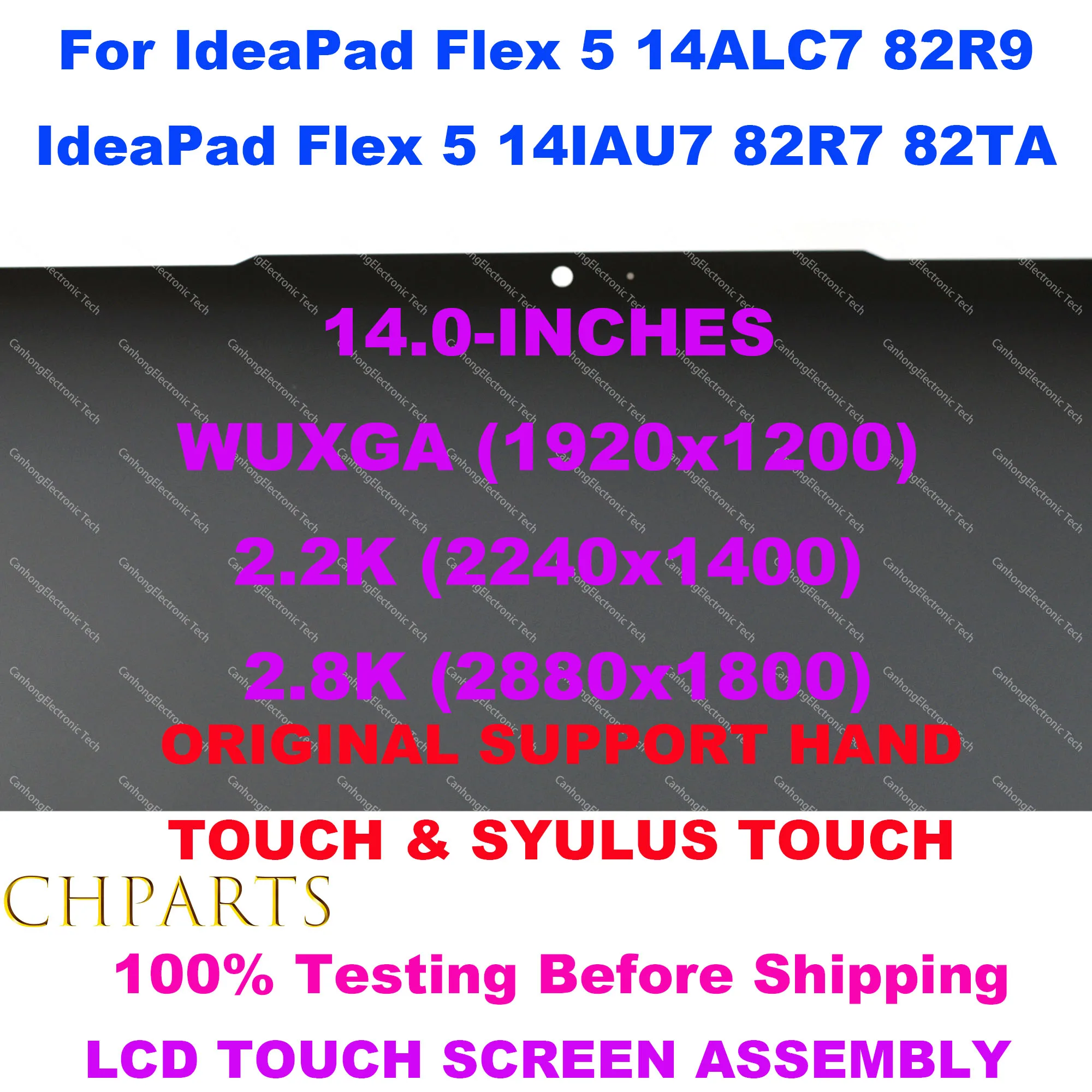 Imagem -05 - Polegada Portátil Lcd Touch Screen Display Substituição Assembléia 2.2k para Lenovo Ideapad Flex 14alc7 82r9 Flex 14iau7 82r7 82ta 14