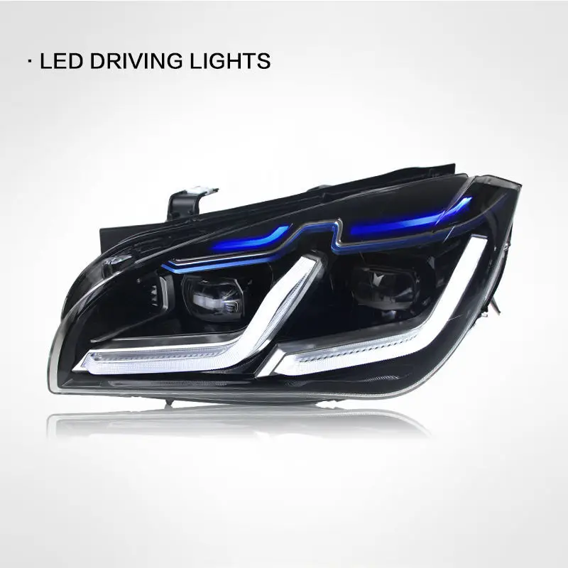 Suitable for 11-15 X1 headlight assembly modified LED blue eyebrow daytime running light turn signal lens headlight