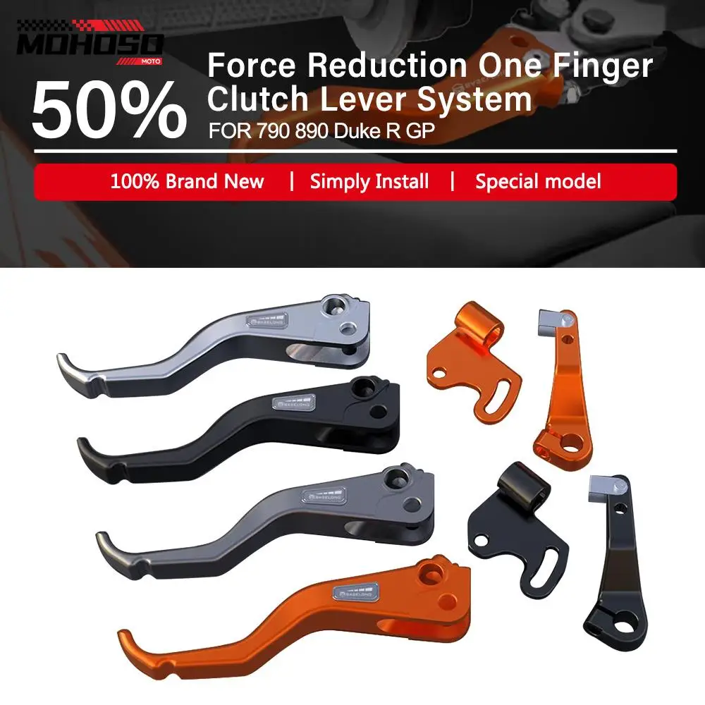 

FOR 790DUKE 2018-2019-2020-2021-2022-2023 Easy Pull 50% force reduction one finger Clutch lever System FOR 790 890 Duke R GP CNC