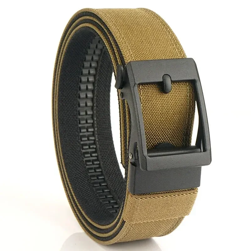 1pc Men's Belt Outdoor Multi Function Alloy Buckle Tactical Belt Canvas For Nylon Belt Training Quick Hanging Belts Neutral Belt