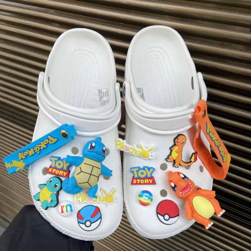 MINISO Pokemon Pikachu zestaw żółwi akcesoria do butów Charms Charizard klamry do butów miękki klej dzieci dorośli kreatywny prezent