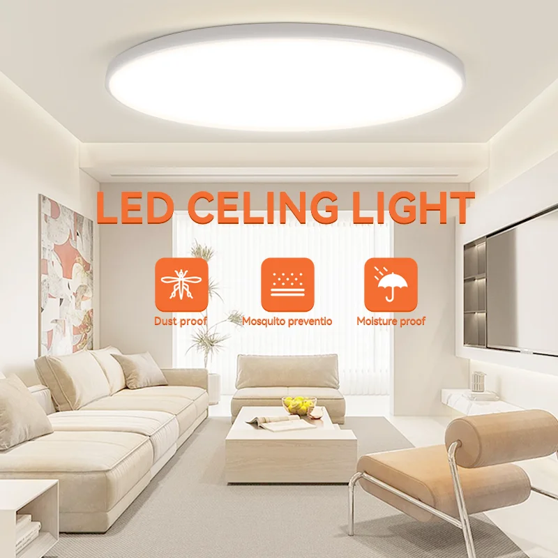 

Led Ceiling Light Modern Ceil Light 18/30/40W Ultra Thin Ceiling Lamp Indoor Lighting For Kitchen Bedroom Living Room Bathroom
