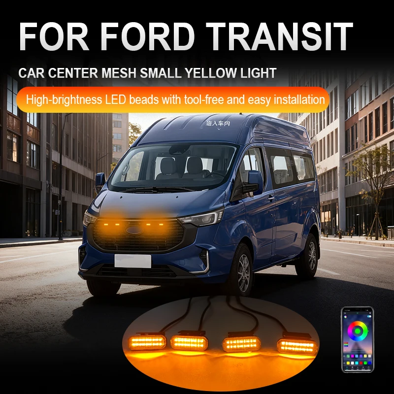 FOR FORD TRANSIT LED Front Grille Light  Car Daytime Running Light Wheel Eyebrow Lamp For Pickup Offroad 12V