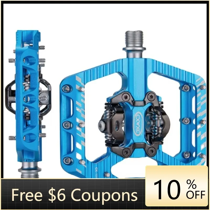 

STLF MTB Mountain Bicycle Flat Pedal Universal Bike Dual-Purpose Self-Locking Lock Pedal SPD System Accessories