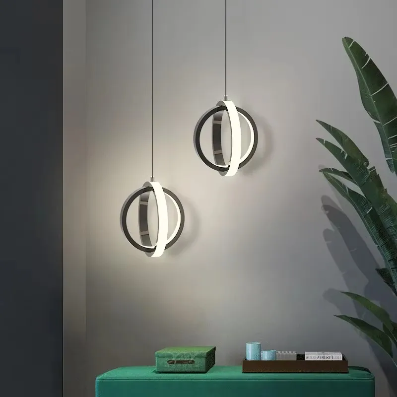 

Nordic-LED Slaapkame Bedroom Pendant Light Modern Restaurant Chandelier Bar Glans Indoor Sarmatuur 2025 Fixture Pendentlamp