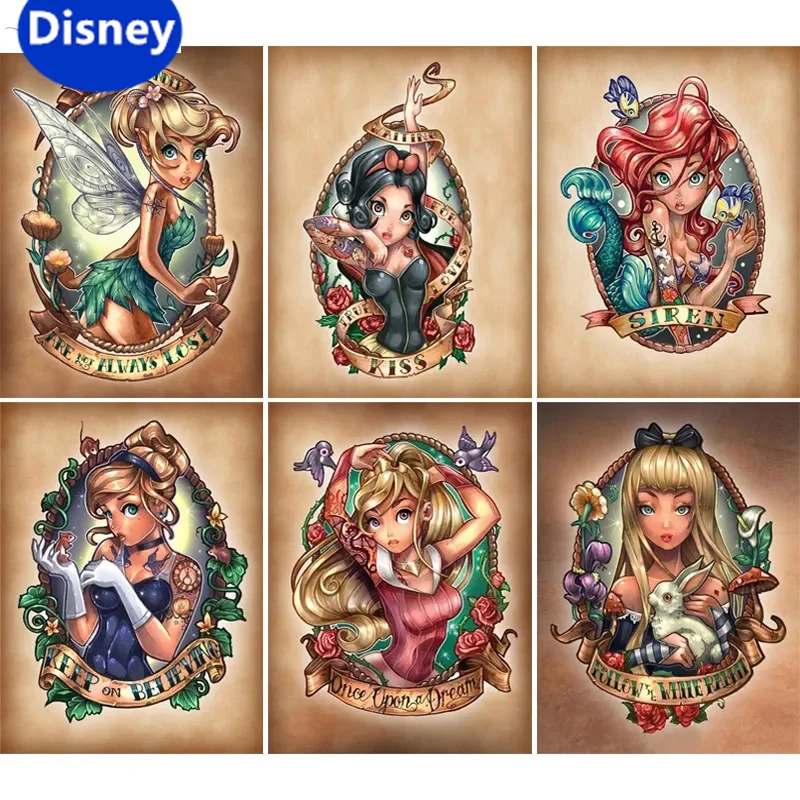 

Hand-Painted Character Princess Disney Little Princess Cute Jigsaw Puzzle 1000 Pieces Children's Brain-Burning Puzzle Game