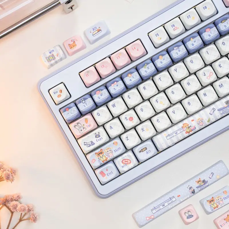 

Zootopia Fox Nick Judy Cute Keycaps PBT Good Looks Five Sides Sublimation Adapt Machinery Keyboard Lovely Kawaii Good Looks New