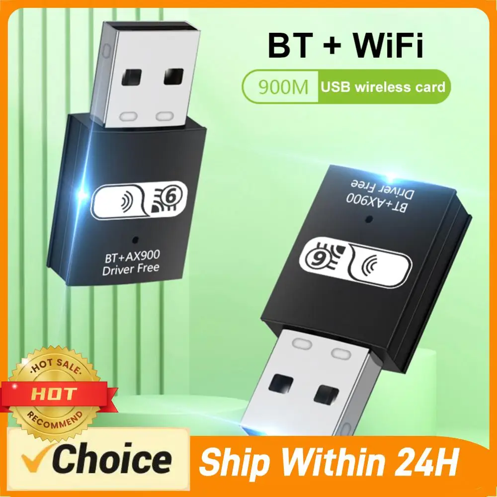 BT5.4 USB WiFi Adapter Dual Band 2.4G & 5G Wireless Network Card 900Mbps Signal Reception Dongle for PC Desktop Laptop