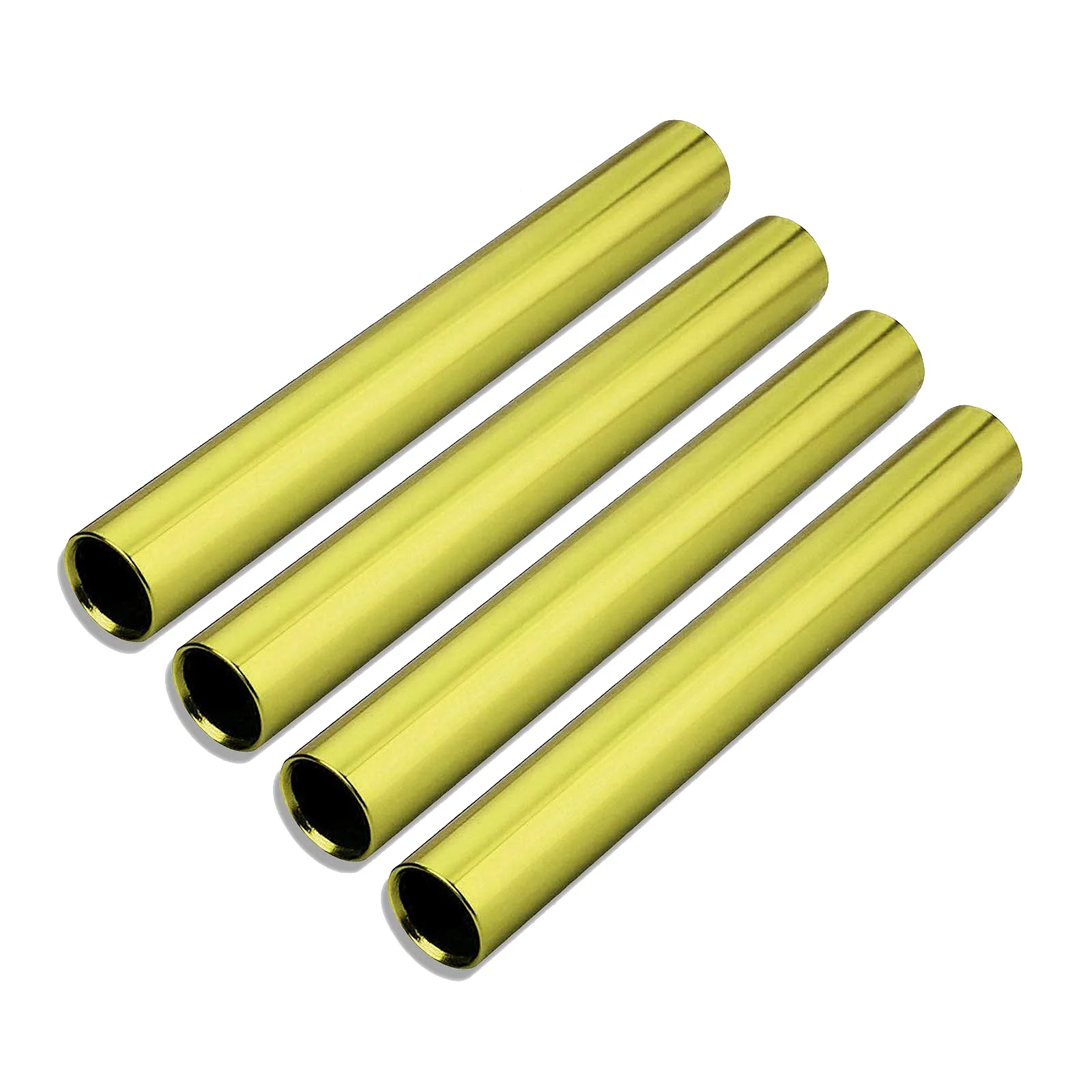 4 PCS Aluminum Relay Batons Track and Field Athletics Running Racing Match Game Sport Tool Training Tool Yellow