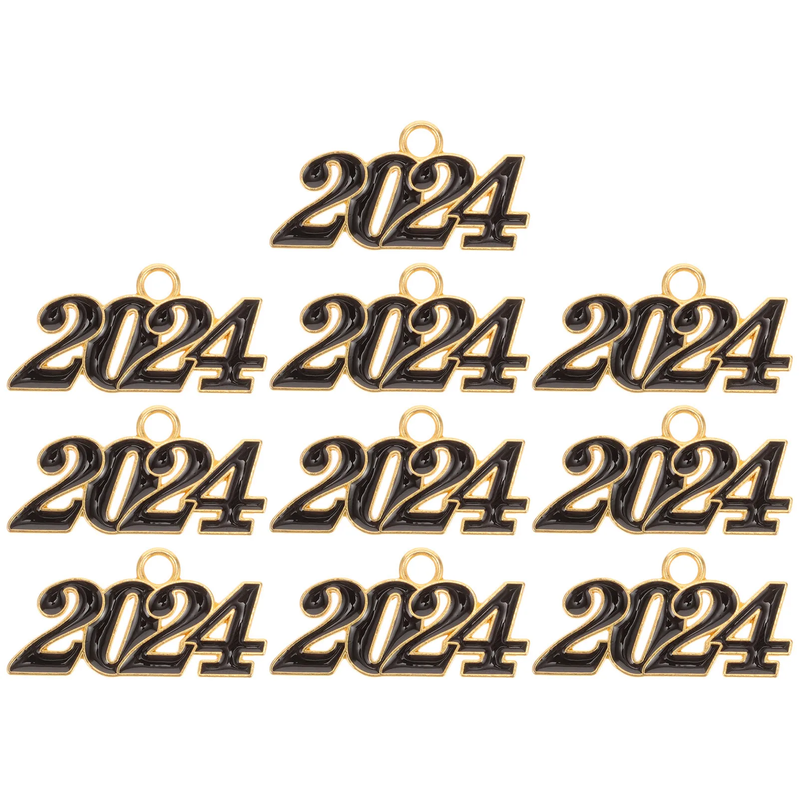 

10Pcs Vintage Pendant 2024 Charms Zinc Alloy Durable DIY Jewelry Making Necklace Bracelet Crafts Supplies Graduation 2024 Charms