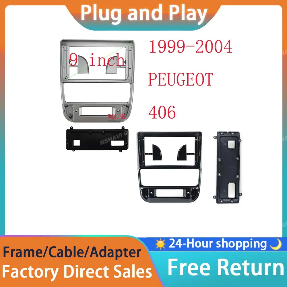 

Панель расширения радио рамы RSNAVI подходит для PEUGEOT 406 1999-2004 годов. Встановіть лицевую панель консоли. Адаптерная панель. Накладка.