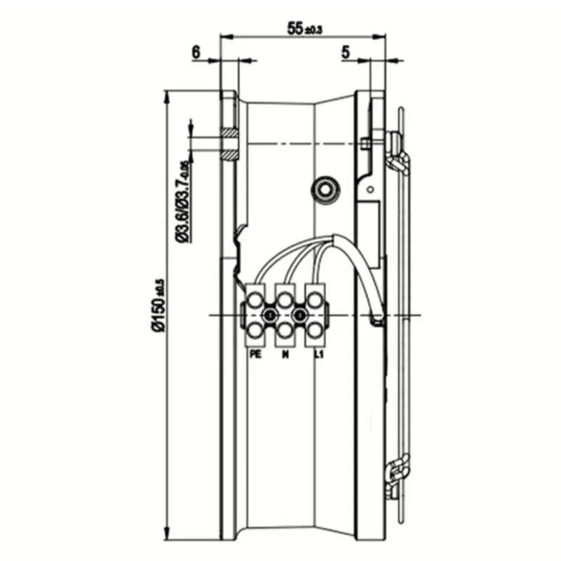 Original W2S130-AA03-71 230V Ventilation cooling fan