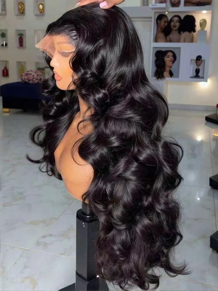 

Парик из натуральных волос Body Wave с кружевной передней частью, 30-40 дюймов, плотность 300, бразильские волосы Remy, 13x6, прозрачный HD кружевной фронтальный парик для женщин