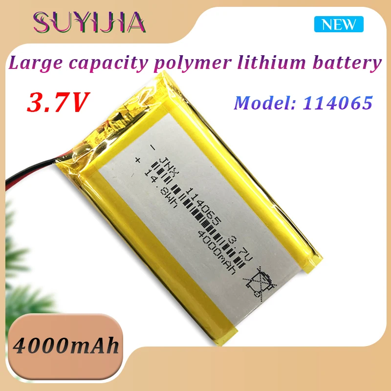 

New 3.7V 4000mAh 114065 Large-capacity Polymer Lithium Battery Bluetooth Speaker Shaver Beauty Instrument Mobile Power Battery