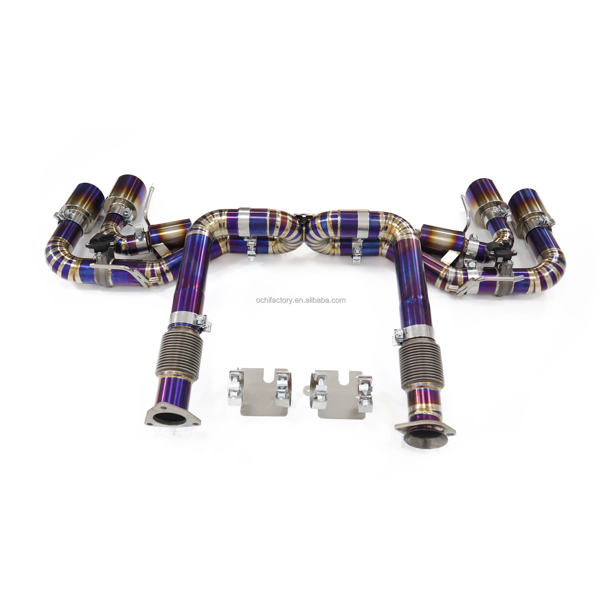 

OUCHI Titanium Exhaust System Performance Catback For Chevrolet Corvette C8 6.2L X Pipe Without Valve With Tips