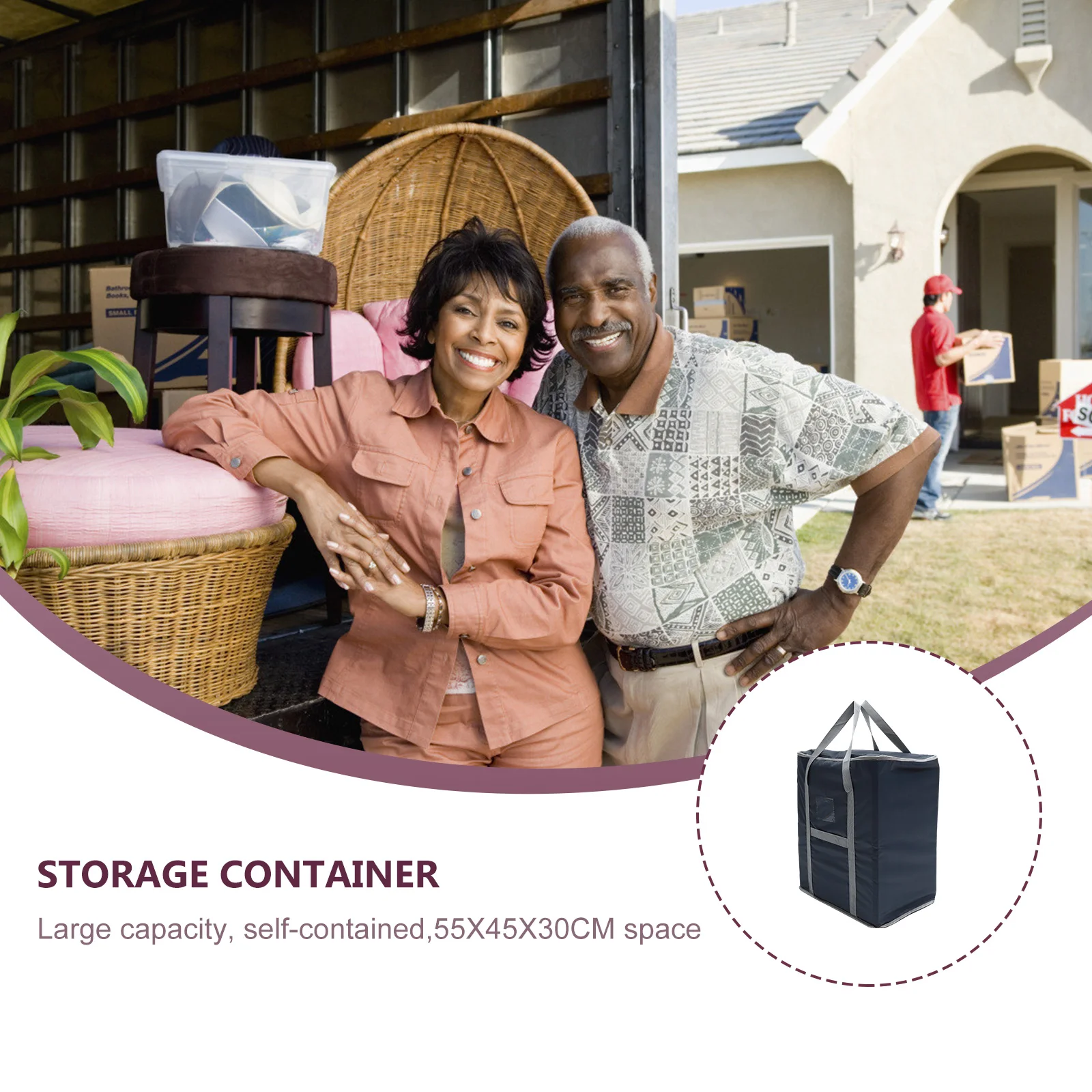 

Oxford Cloth Moving Bag Quilt Storage Clothing Pouch Thickened Waterproof Wear Resistant Durable Fashion Zippered Home Packing