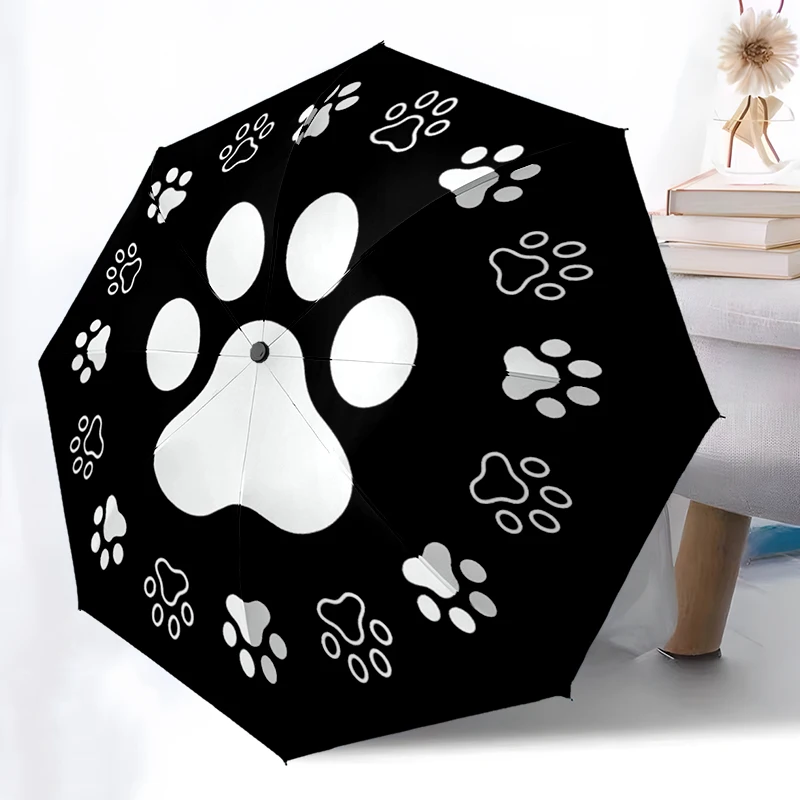 Cute Cat Paws Umbrella, Lightweight & Portable, 8-Rib Iron Frame, Perfect for Outdoor Travel, Home Accessory, Christmas Gifts