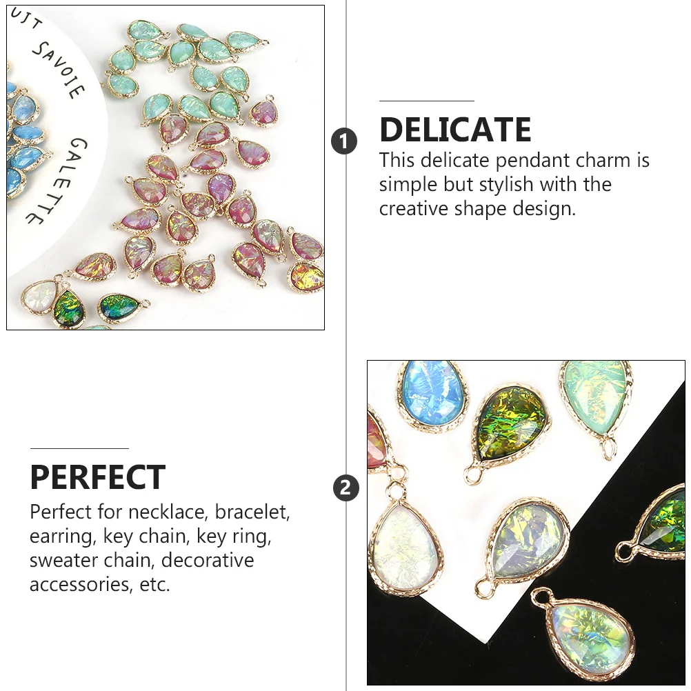 

12Pcs Drop Shape Pendant Alloy Charm for Jewelry Making DIY Earring Bracelet Necklace Colorful Accessory Parts