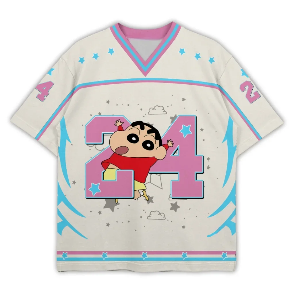 Crayon Shin Chan 3D-gedrucktes Jersey-T-Shirt für Erwachsene und Kinder im amerikanischen Sportstil mit kurzen Ärmeln – Detail 7