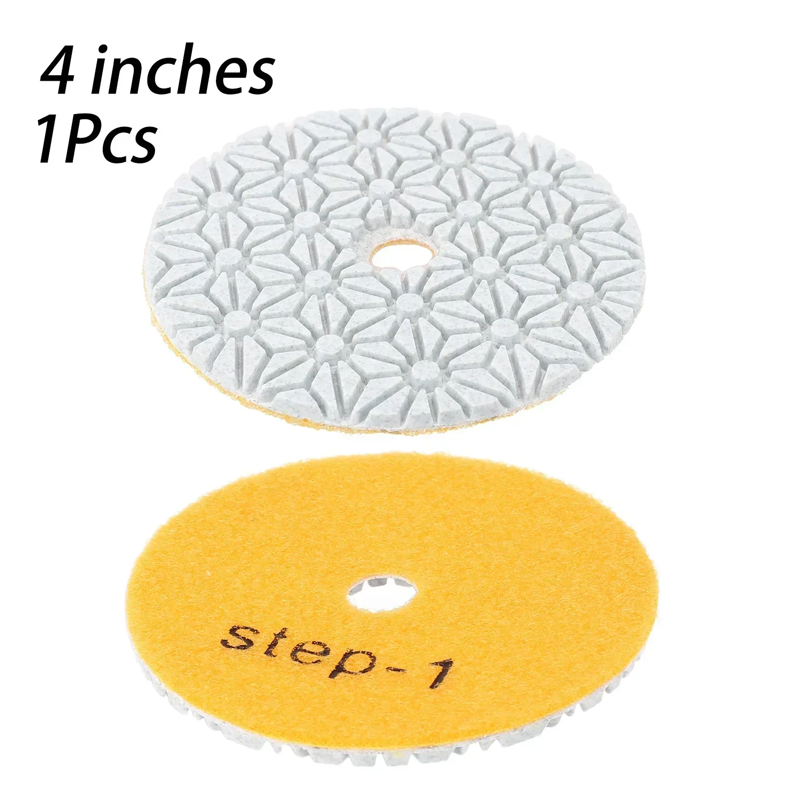 1 Pc 4 Inch 100mm Sandpaper Dry/wet Diamond 3 Step Polishing Pads Grinding Wheel For Granite Resin Polishing Sander Parts