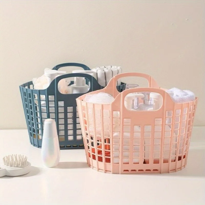 Foldable Shower Caddy Basket Portable Space Saving Bathroom Organizer for College Dorm Toiletries Toys Clothes Storage Baskets