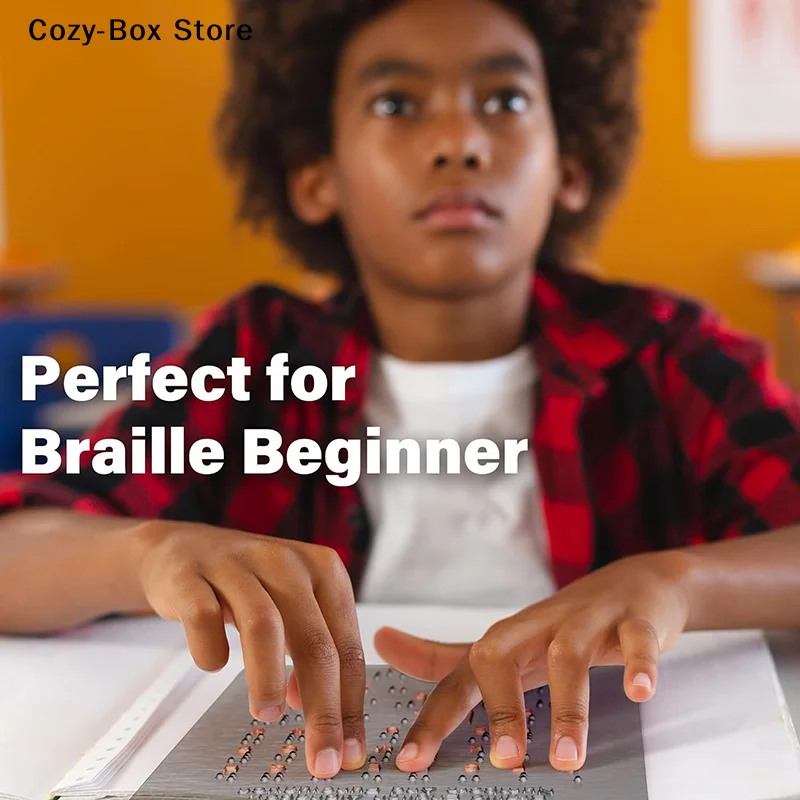 [ZY]Braille Alphabet And Numbers Learning Tool - Durable Metal Tactile Bump Reading Floor-Mounted Eco-Friendly Lightweight[ZY]