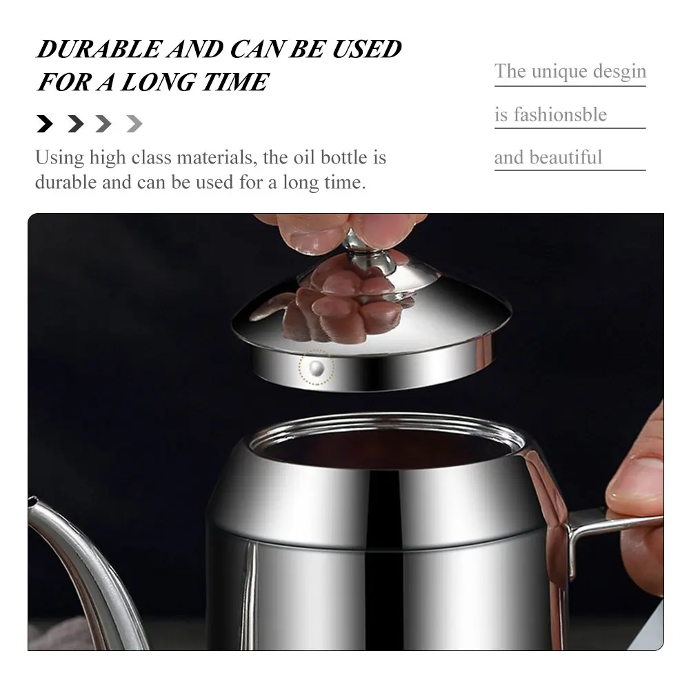 

Stainless Steel Bottle Olive Oil Dispenser Vinegar Bottle Soy Sauce Container Multi Function Kitchen Tool Portable Oil Holder