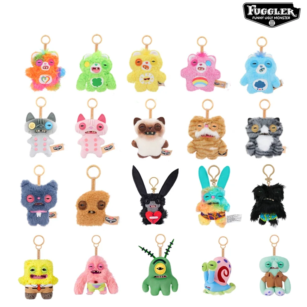 Fugglers Alley Cats Care Bears Plüschtiere Fugg Nuggets Schlüsselanhänger Lustiges hässliches Zahnmonster Taschenanhänger Puppen Rucksackdekoration Taschenbezug – Detail 5