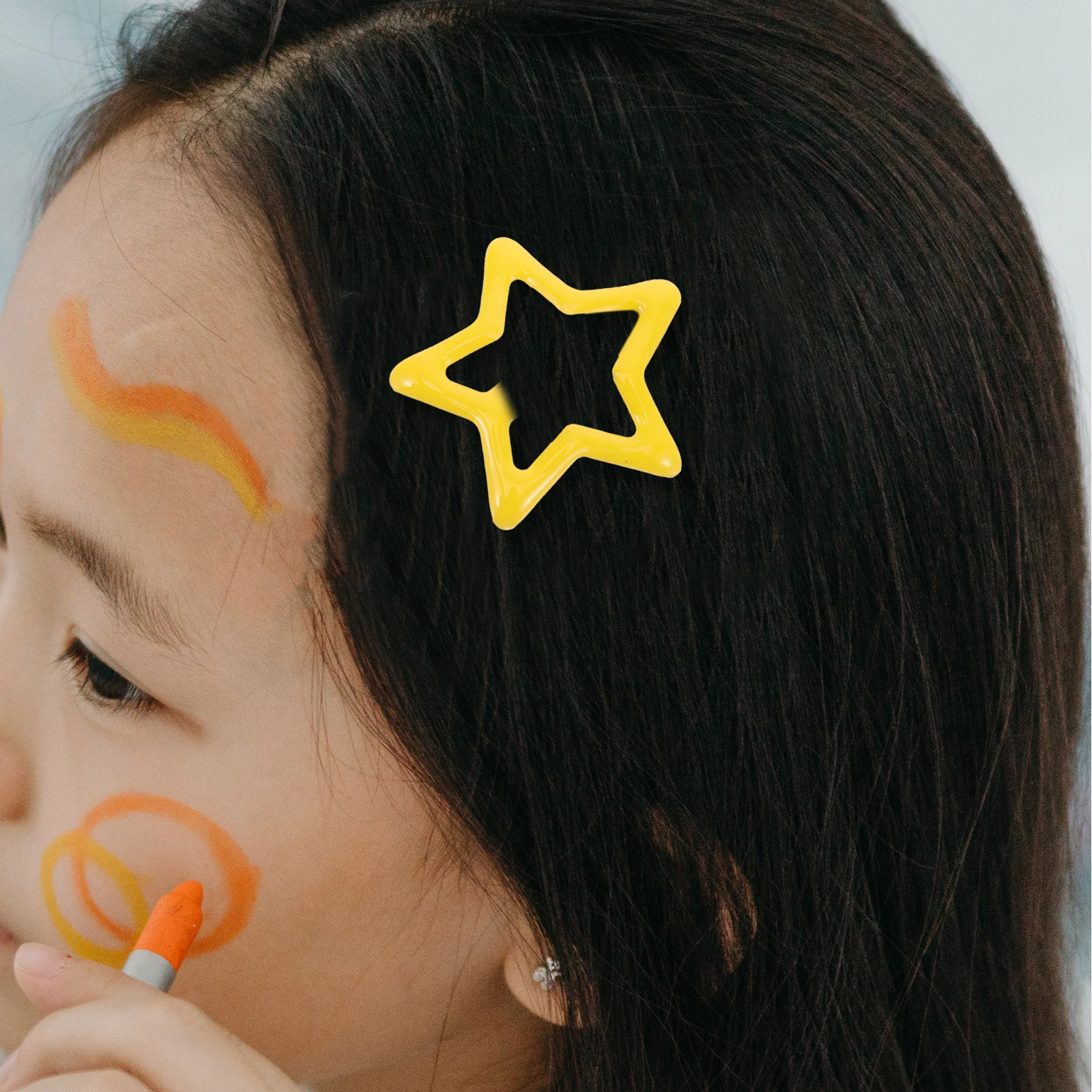 

20 Pcs Decorate Candy Color Bangs Clip Baby Hair Accessories for Girls Pins Metal Star Hairl Clips