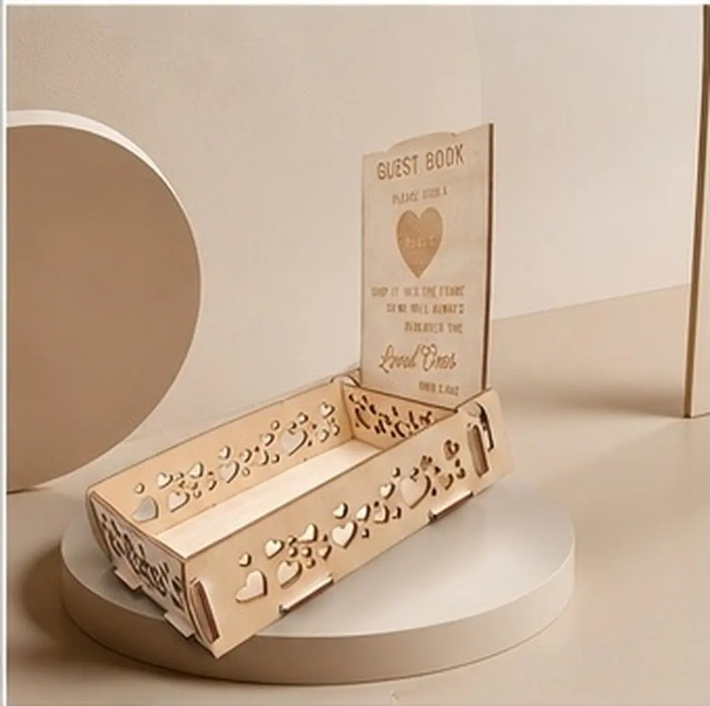 Rustic Wooden Guest Book Box for Wedding Personalized Memory Collection Display Holder Wedding Anniversary Thanksgiving