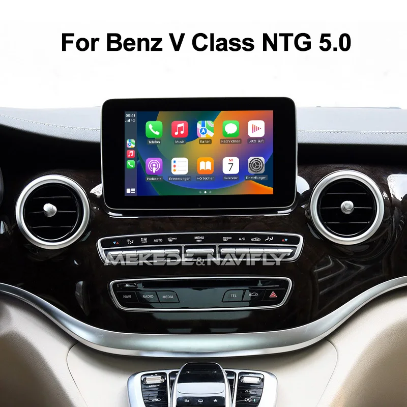 NaviFly Wireless Carplay Android Auto For Benz V Class W446 W470 2015-2018 NTG5.0 Mirror Link AirPlay Retrofit Kit AI Box