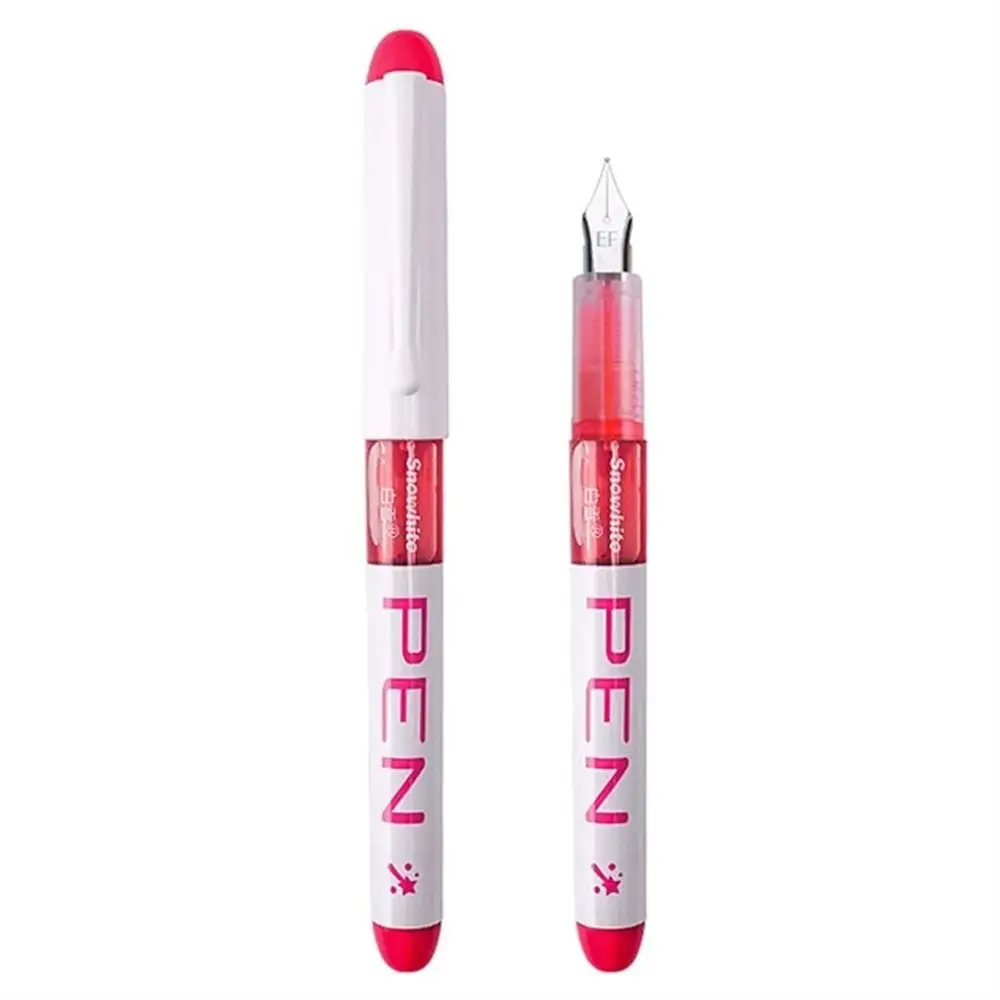 Fashion Large Capacity Fountain Pen Quick-Drying EF Nib Writing Ink Pens 0.38mm Stationery Straight Liquid Pen Student Children