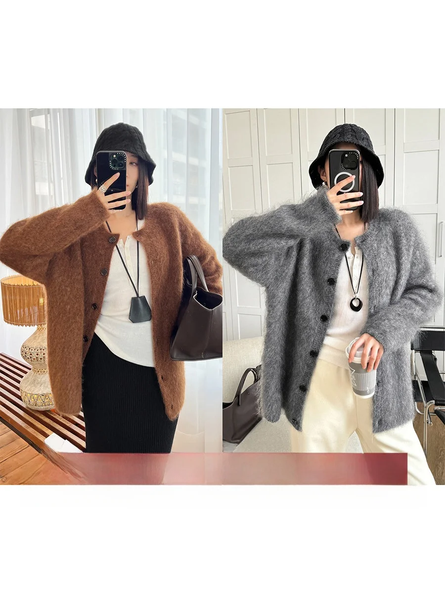 

Специальное предложение Amyy Studios: Женский свитер свободного кроя с V-образным вырезом, 72CHAO, двухслойный, из плотной ткани, с длинными рукавами.