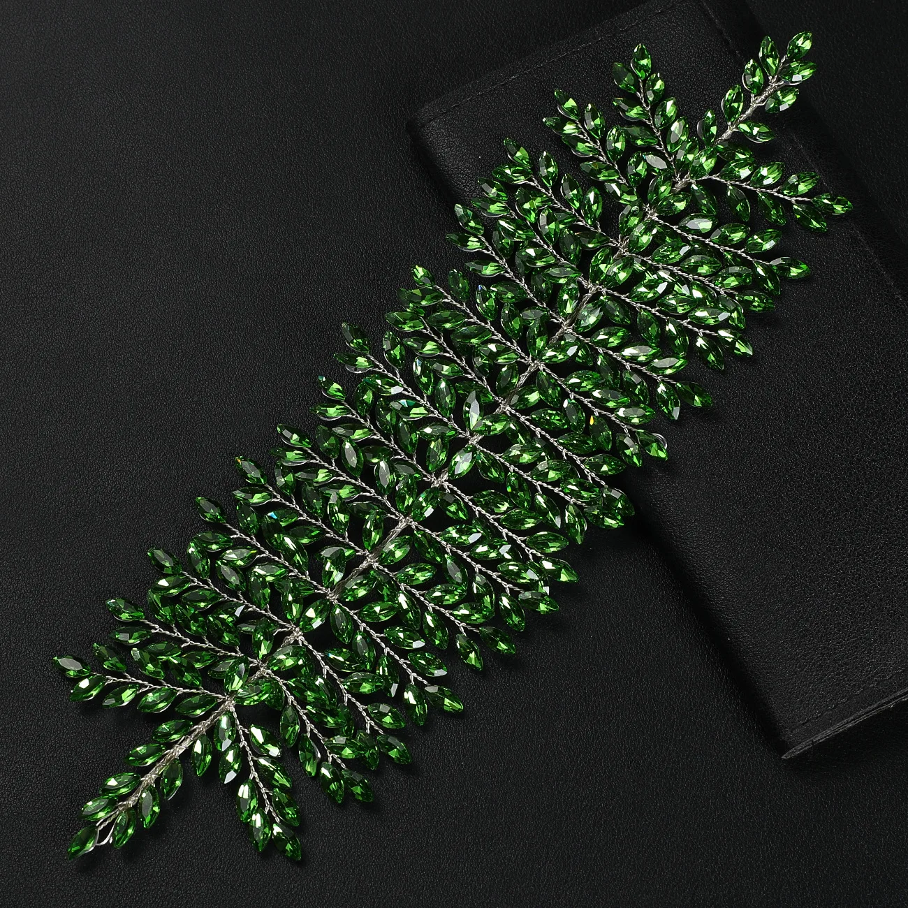 SLBRIDAL Handgefertigte Strass-Kristall-Haarkränze, Hochzeits-Kopfschmuck, Haaraccessoires, Stirnband für Bräute, Frauen und Mädchen – Detail 8