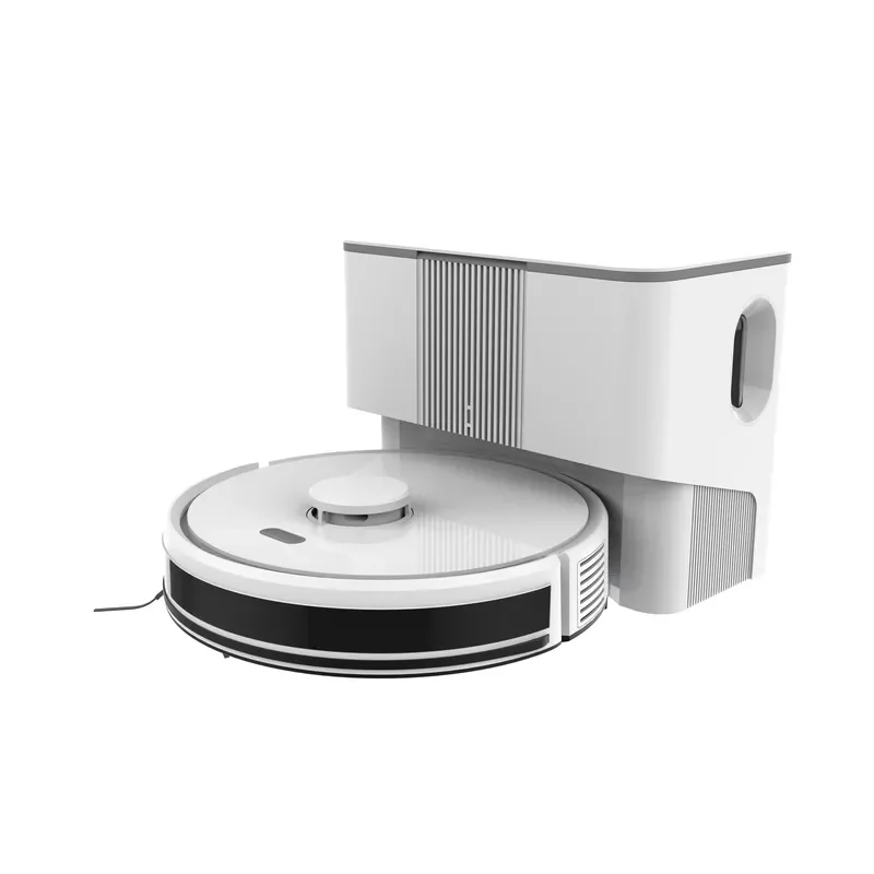 STLF GJ Bagotte Robot Vacuum Cleaner, German Design, Self-Emptying Dustbin, Wet Dry Floor Sweeping Battery Powered