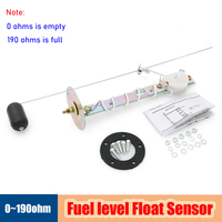 0-190 ohms Oil Float Fuel Level Sensor Stainless Steel Oil Tank Indicator for Universal Fuel Meter Gauge Car Boat Motorcycle 12V