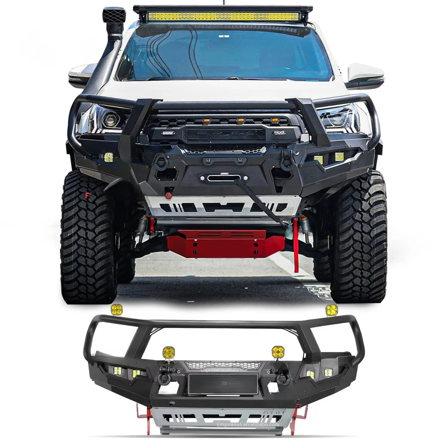 

Top Quality Off-road Steel Cowshed Front Bumper Suitable for HILUX REVO ROCCO ROGUE CRUISER