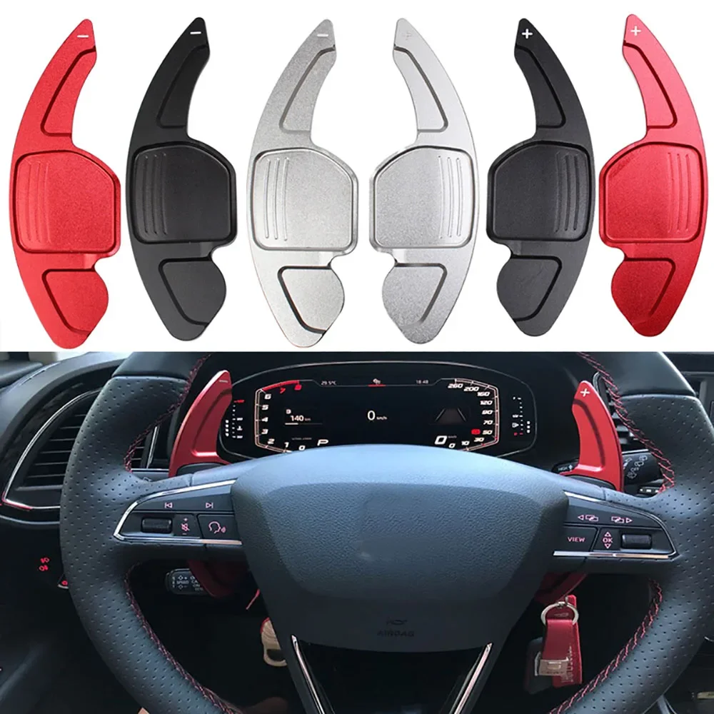 Steering Wheel Paddle Shifter Extension for Seat Leon Cupra 5F Ibiza 6F Arona Ateca Leon ST Alhambra Aluminum Shift Paddle Blade