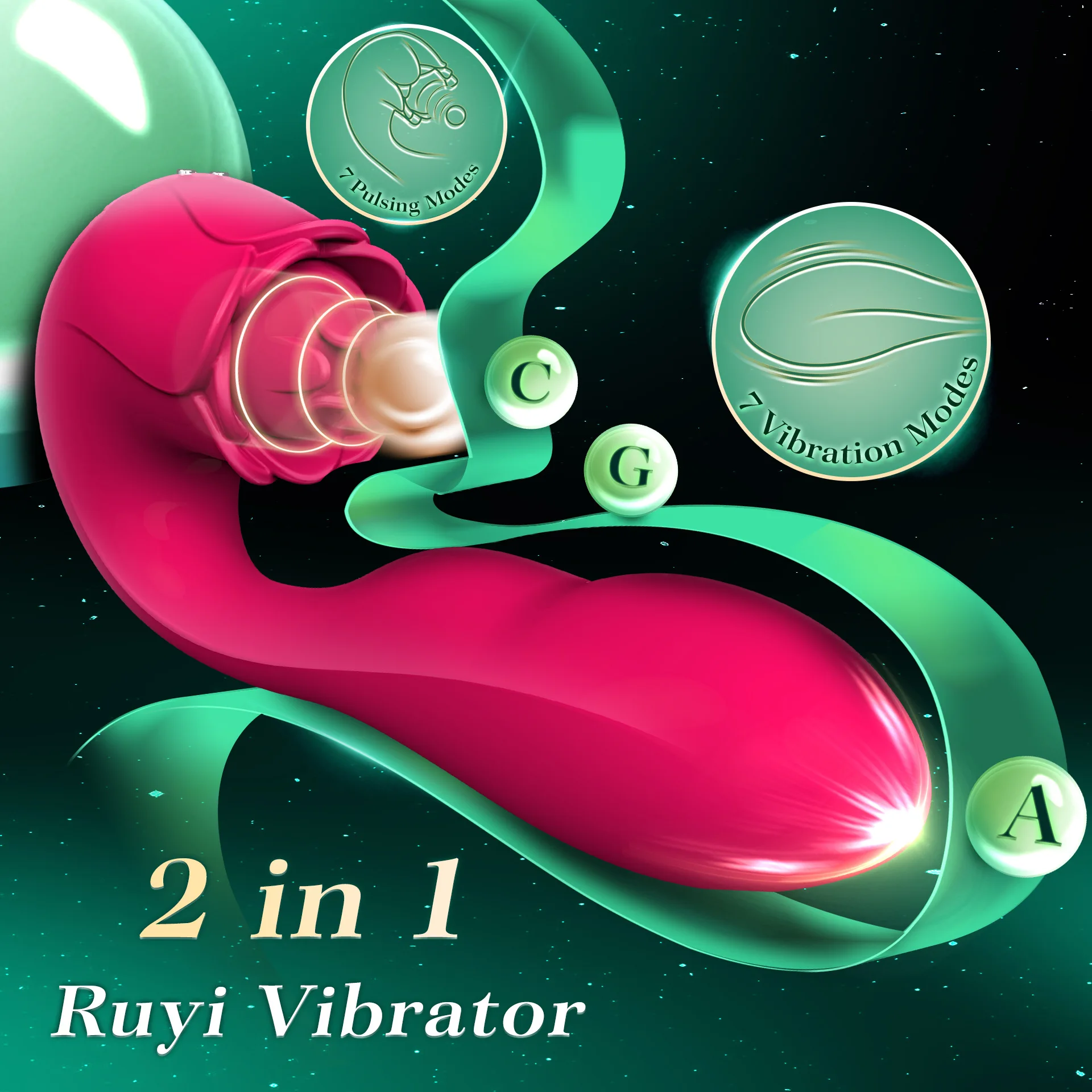 

Cross-border New Products Women's Ruyi G-spot Stick Sucking Vibration Stimulating Clitoris Masturbator Adult Sex Products