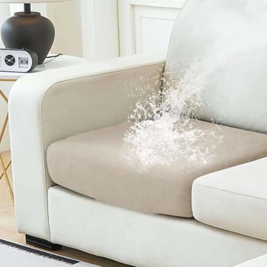 

Waterproof Couch Cushion s Thick Velvet Fabric Washable Sofa Sliovers s Individual Sectional Couch s with Elastic Bottom f Cush