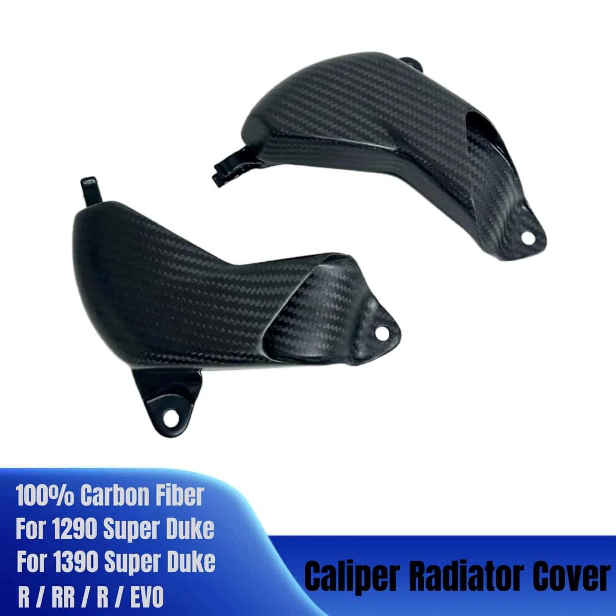 Für KTM SUPER DUKE 1290 1390 Super Duke R RR R EVO 100% 3K Carbon Fiber Motorrad Vorderradbremse Luftkanal sattel Kühler Abdeckung
