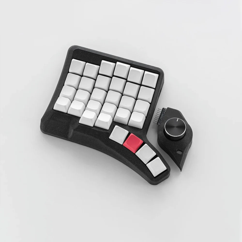 KeebNerd HPD V2 Split Keyboard Kit With Trackball Wired Ergonomic PLA Material 3D Ergonomic Hot Swappable QMK Custom Keyboard