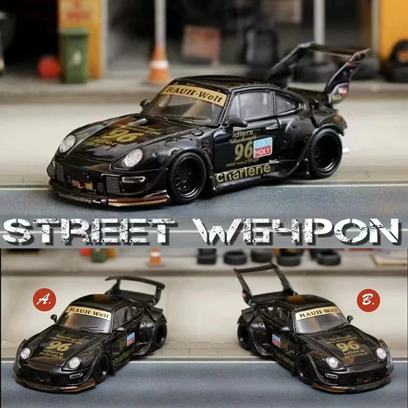 In Stock 1:64 SW RWB 993 Charlene Diecast Alloy Car Model Collection Toys Street Weapon