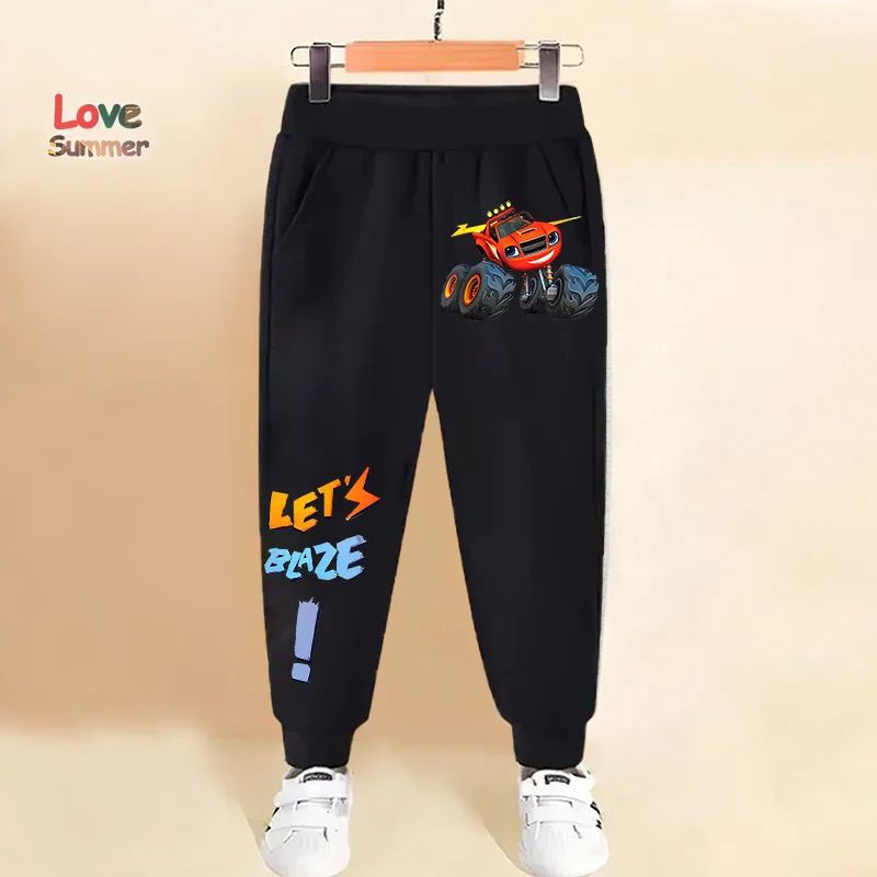 pantaloni per ragazzi Blaze pantaloni per bambini Monster Machines stampa Pantaloni per bambini Pantaloni sportivi Abbigliamento casual per bambini 4-14 anni Regalo di compleanno