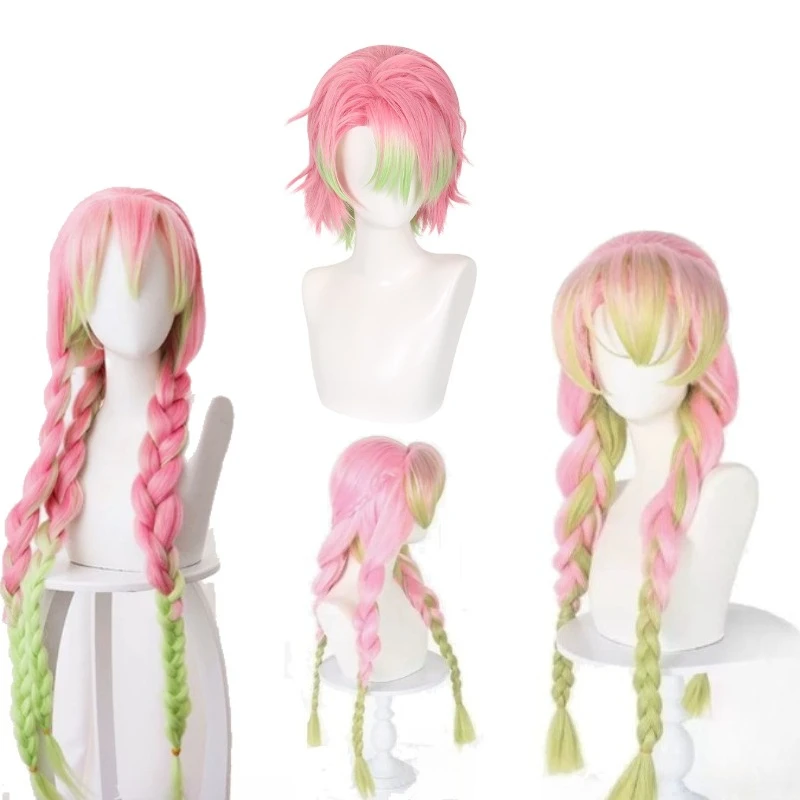 

Аниме Канродзи Мицури Косплей Костюм Парик Пушистый Розовый Зеленый Градиентный Мицури Пол Переход Длинный/Короткий Демон Аниме Убийца