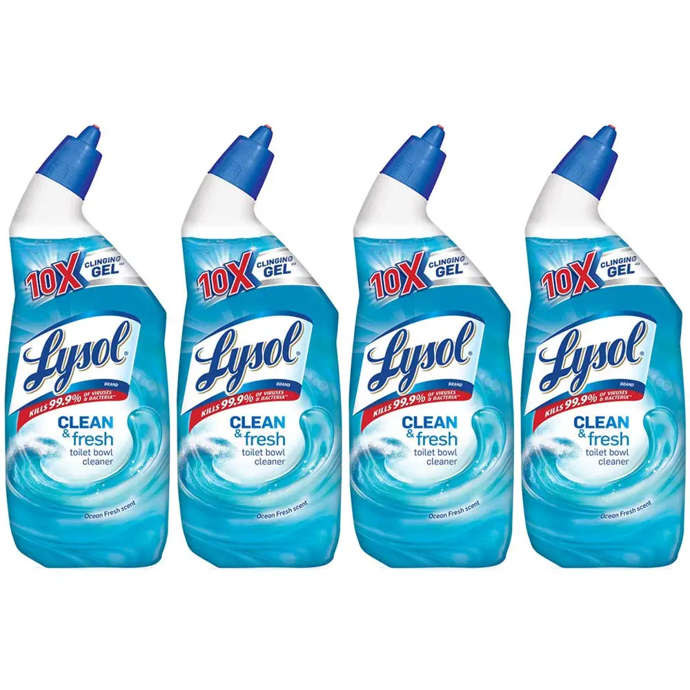 

Средство для чистки унитазов Lysol Clean & Fresh, Ocean Fresh, 24 унции (упаковка из 4 штук)