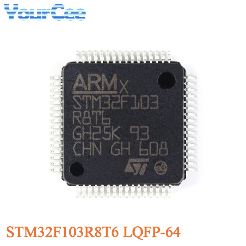 STM32F103C8T6 STM32F103RCT6 STM32F103RET6 STM32F103RBT6 STM32F103R8T6 STM32F105RBT6 LQFP-64 32-Bit MCU Chip STM32F103VET6 STM32F