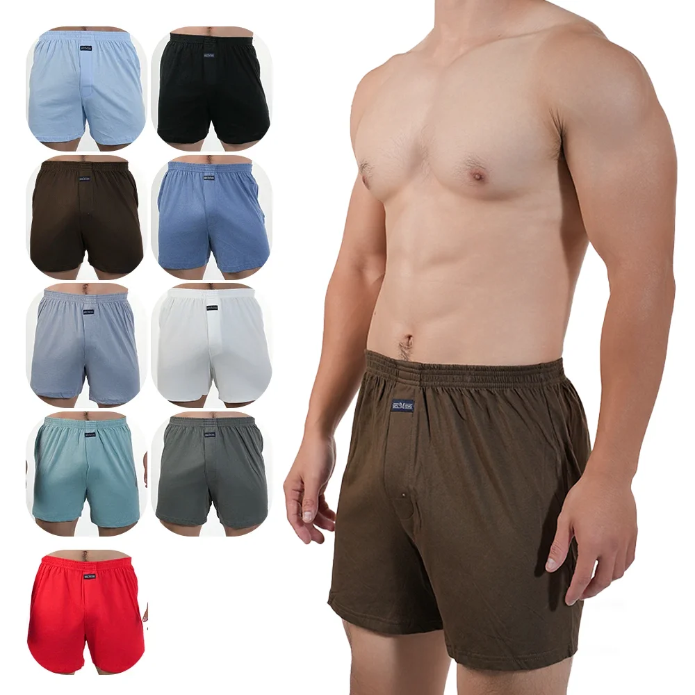 

2pcs Mens 100% Cotton Sleep Pants High-Waist Pajama Bottom For Home Relax Hombre Boxer Short Loose Casual Comfort Pant Sleepwear