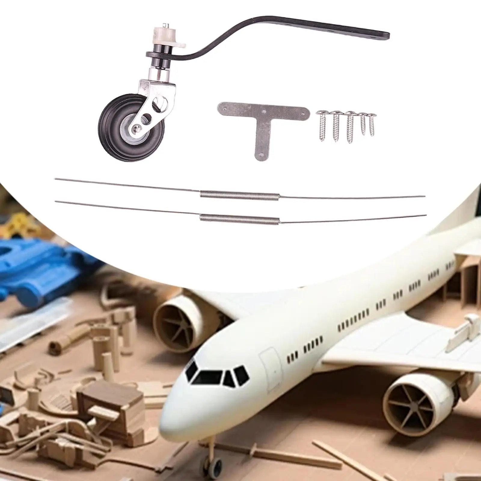 Kit d'assemblage de roue de train d'atterrissage en fibre de carbone, pièces de rechange en PU, 1.25 pouces