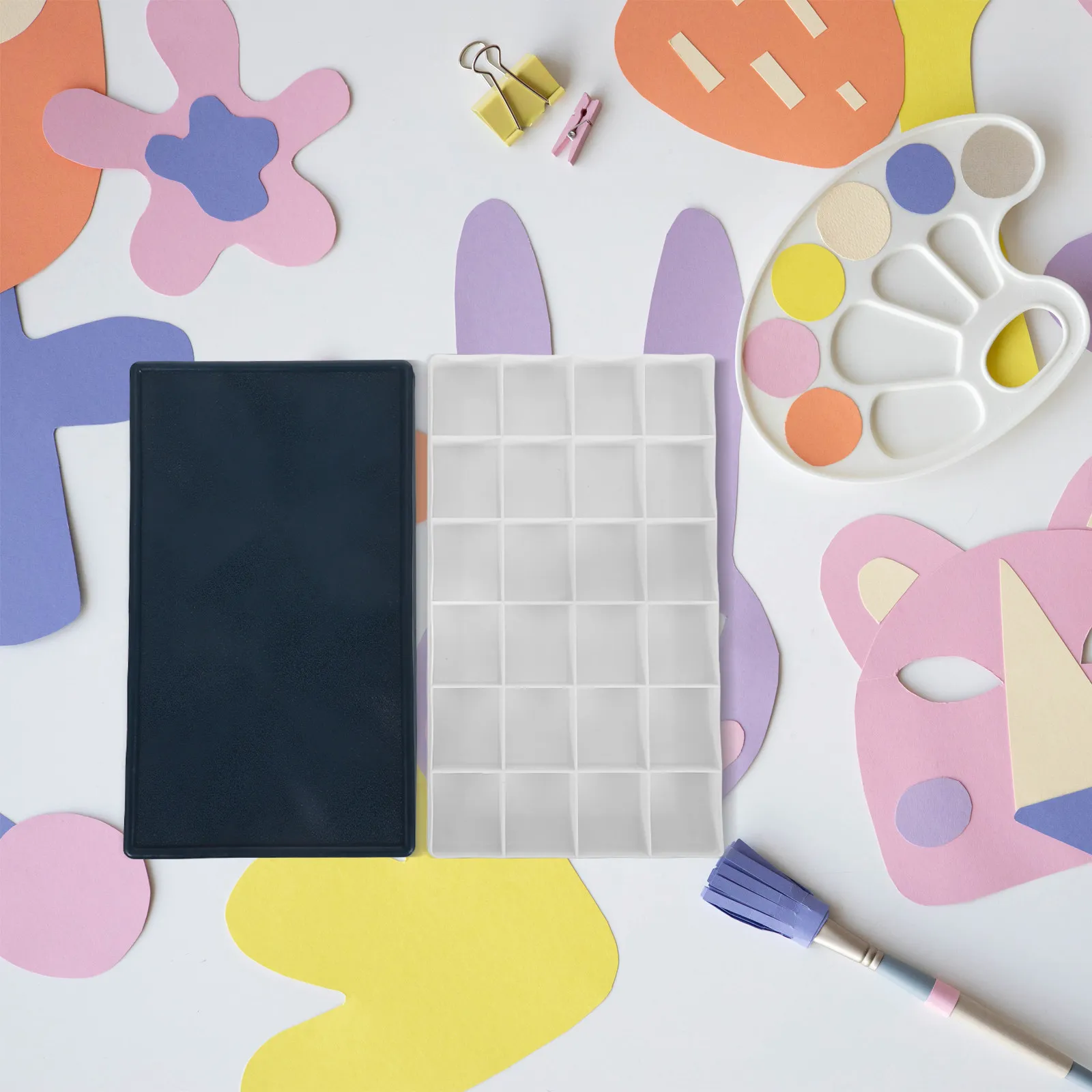 

Artists' Watercolor Saucers Painters Palette Painting Plate Oil Trays Acrylic Pigment Boxes